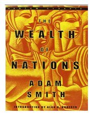 The Wealth Of Nations Epub